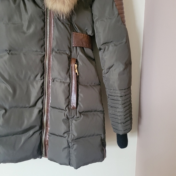 Nicole Benisti Down Parka with Fur Trim and Leather Accents - Picture 6 of 11